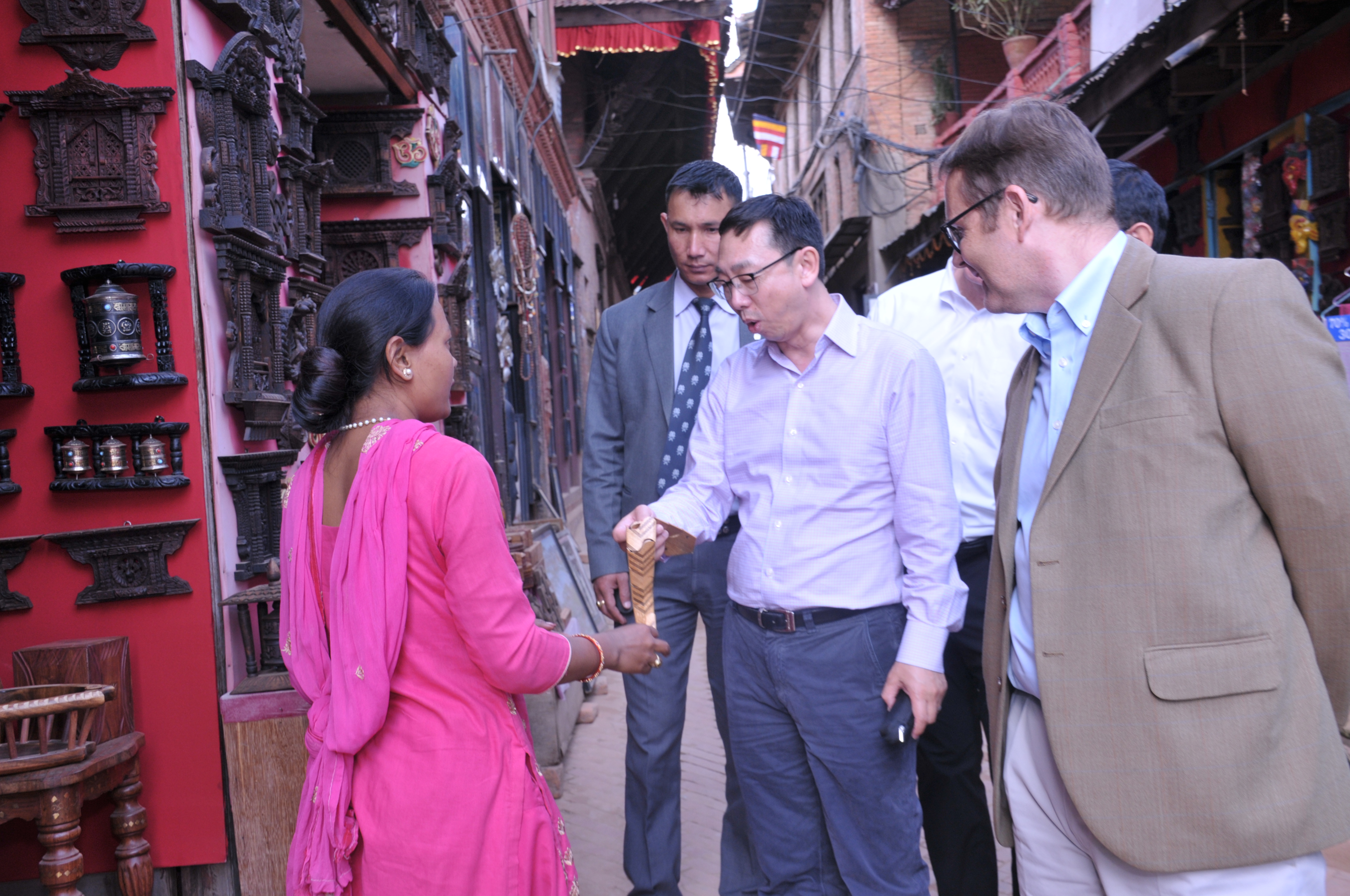 Tao Zhang visiting Bhaktapur