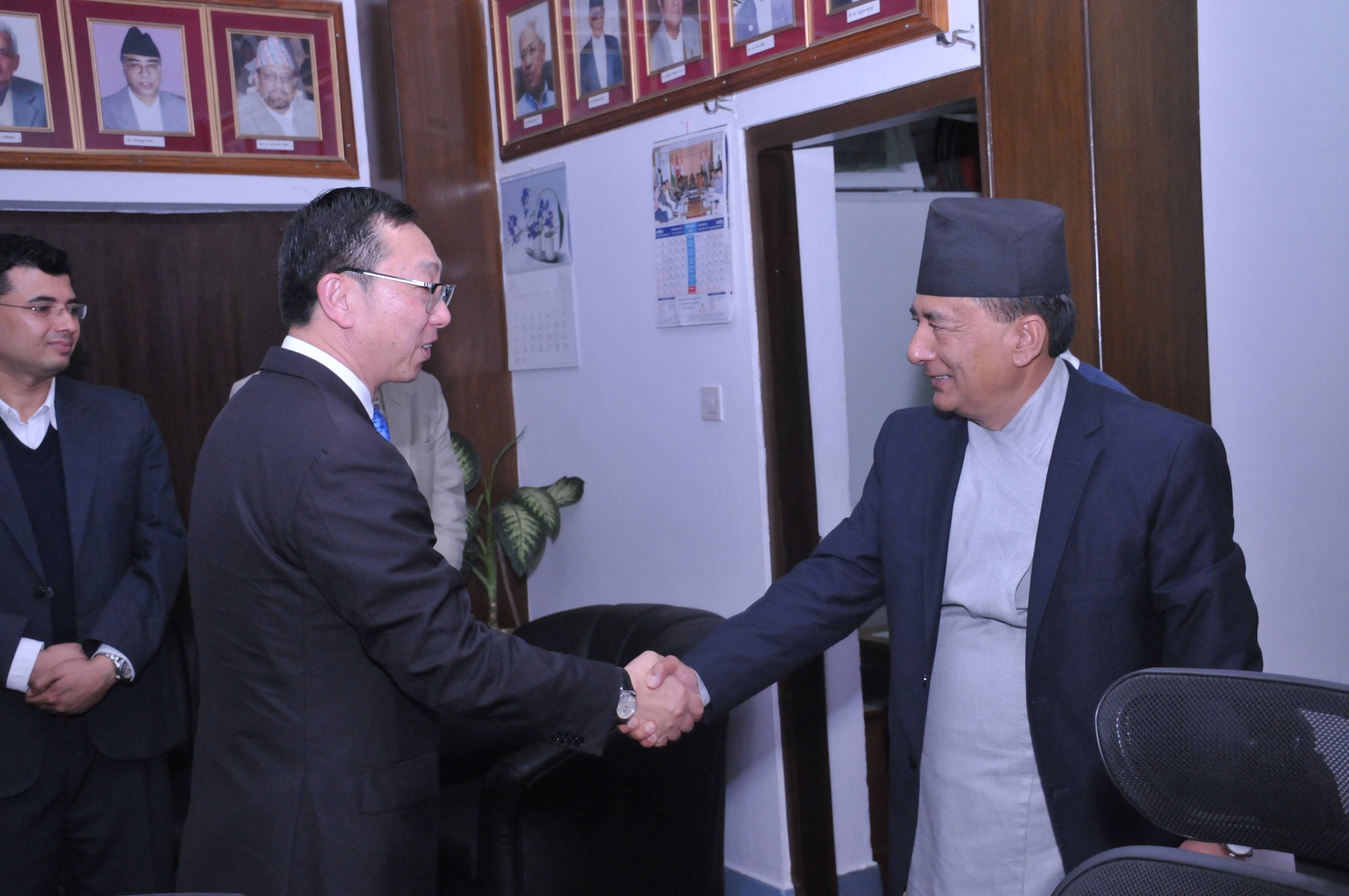 Tao Zhang meeting the Finance Minister of Nepal