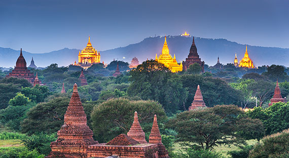 Temples in the archaeological zone of Bagan, Myanmar. COVID-19 has affected some of Myanmar’s key economic growth engines, including tourism. (photo: Sean Pavone/ iStock)   