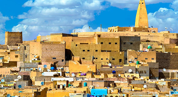 An ancient town in the M'Zab Valley. Algeria's economy is making a gradual recovery from the pandemic.  (photo:  Leonid Andronov.)