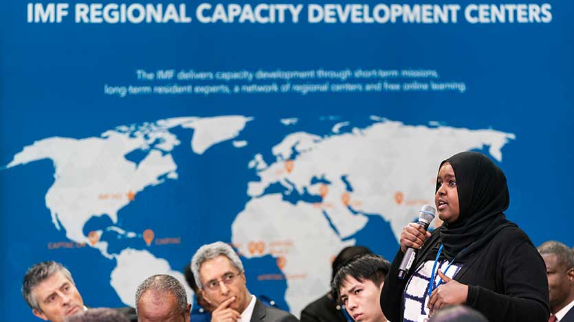 apacity Development - Building Capacity in a Fragile State - Lessons Learned from Somalia at the IMF Headquarters during the 2019 IMF/World Bank Annual Meetings, October 16, 2019 in Washington, DC. IMF Photograph/Joshua Roberts