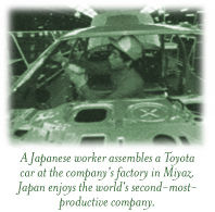 Japanese Toyota plant worker