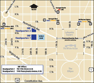 Mapa de la sede del FMI en Washington, D.C.