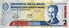 Eva Perón on Argentine 2 peso note.
