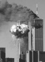 Torres del Centro Mundial del Comercio poco despus de los ataques terroristas.